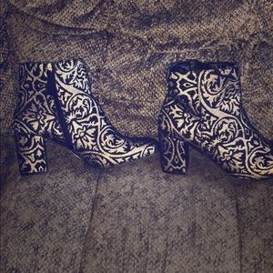Gold booties